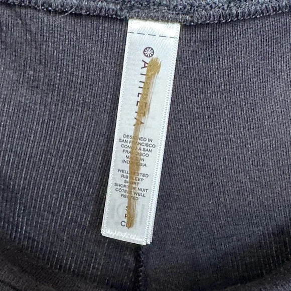 NWT Athleta Well Rested Rib Black Sleep Short - Picture 4 of 5